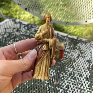 Joseph Hard Plastic Figurine Vintage Christmas 3" Nativity Replacement‎